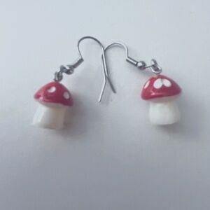 Handmade Mushroom Earrings